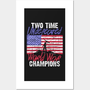 RETIRED ARMY: Undefeated World War Champs Gift Posters and Art